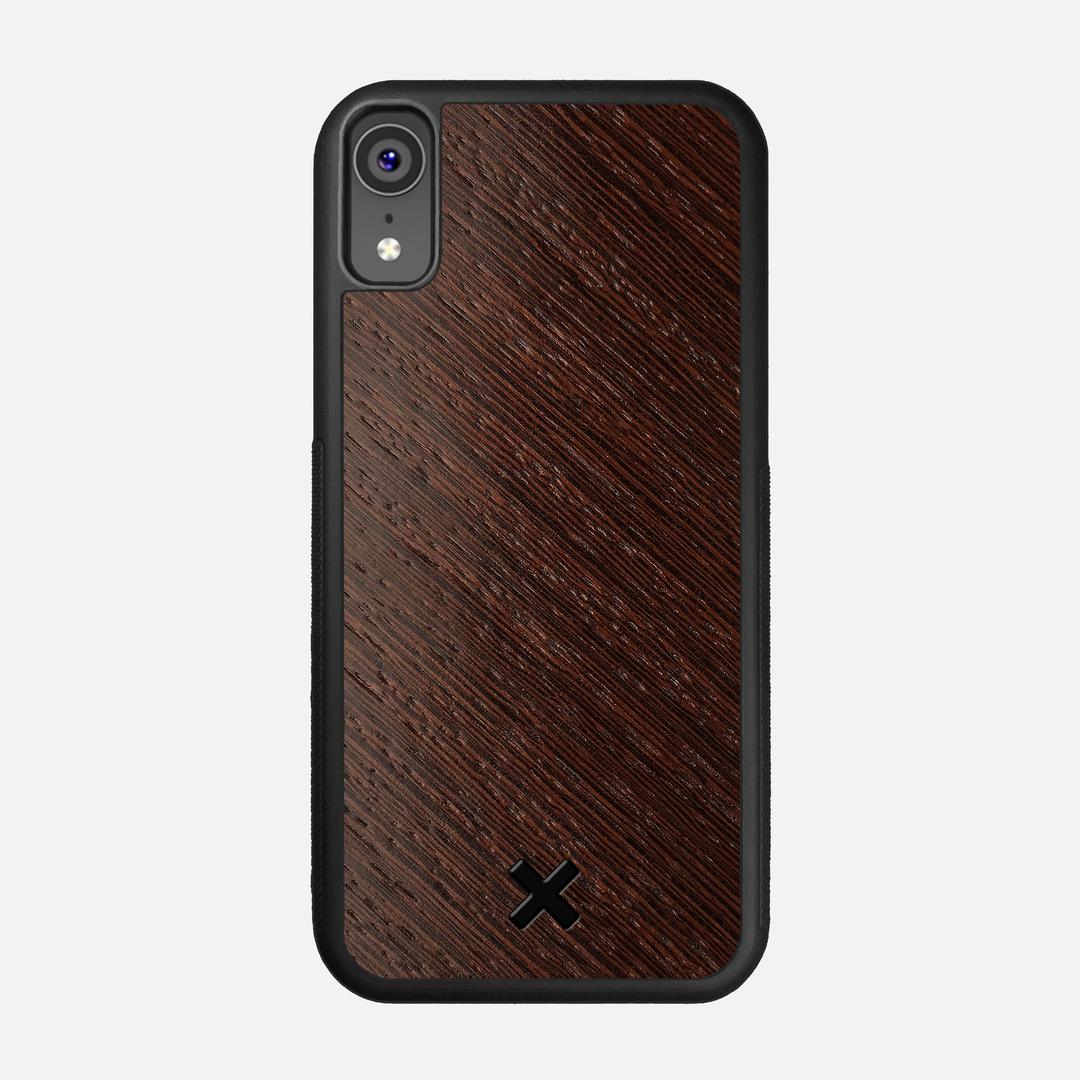 Wenge Pure Case for the Apple iPhone XR featuring a Wenge Wood backer with the Keyway X Mark#Phone Model_iPhone XR