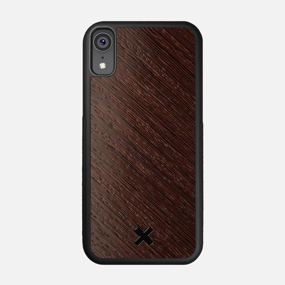 Wenge Pure Case for the Apple iPhone XR featuring a Wenge Wood backer with the Keyway X Mark#Phone Model_iPhone XR