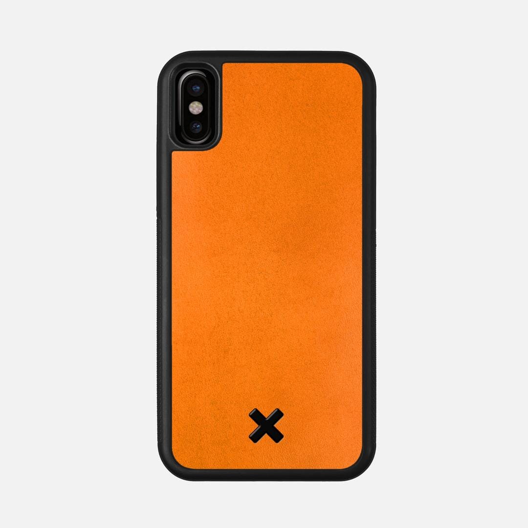 Honey Leather Case for the Apple iPhone XS featuring a Genuine Leather backer with the Keyway X Mark#Phone Model_iPhone XS