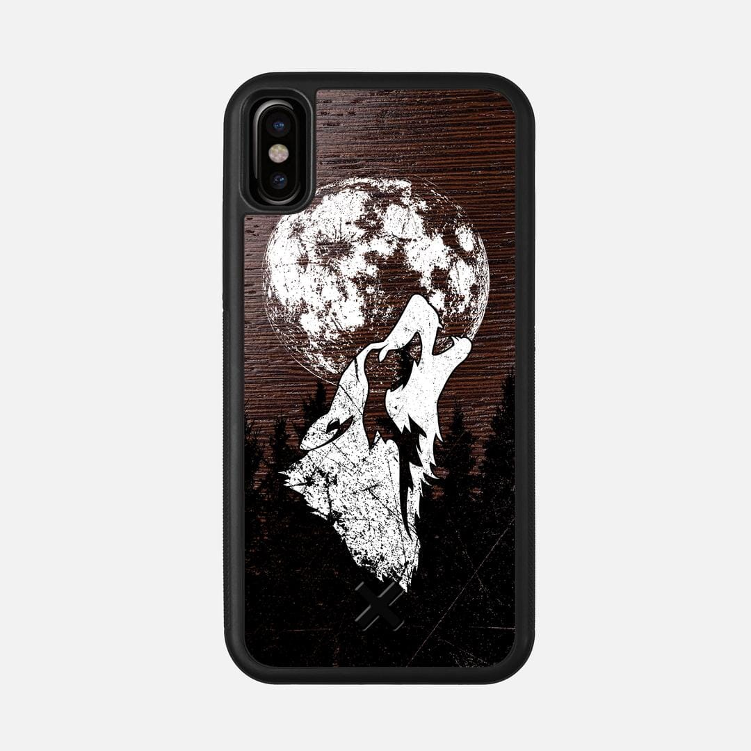 Howl Case for the Apple iPhone XS featuring a UV Printed Wenge Wood backer with the Keyway X Mark#Phone Model_iPhone XS