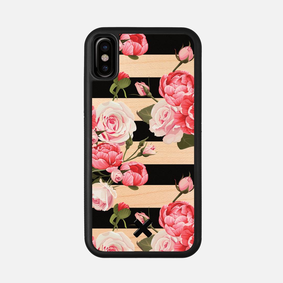 Peony Case for the Apple iPhone XS featuring a UV Printed Maple Wood backer with the Keyway X Mark#Phone Model_iPhone XS
