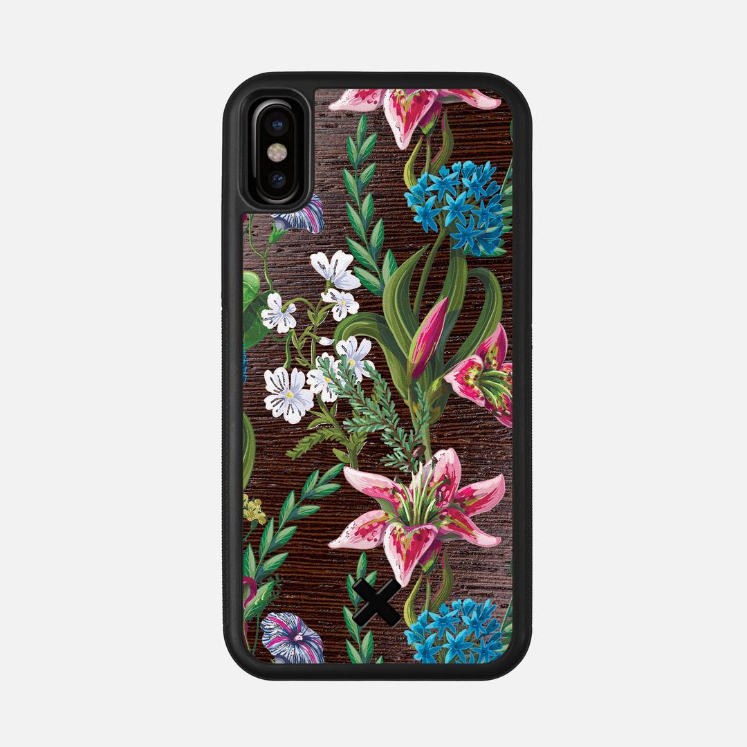 Stargazer Case for the Apple iPhone XS featuring a UV Printed Wenge Wood backer with the Keyway X Mark#Phone Model_iPhone XS