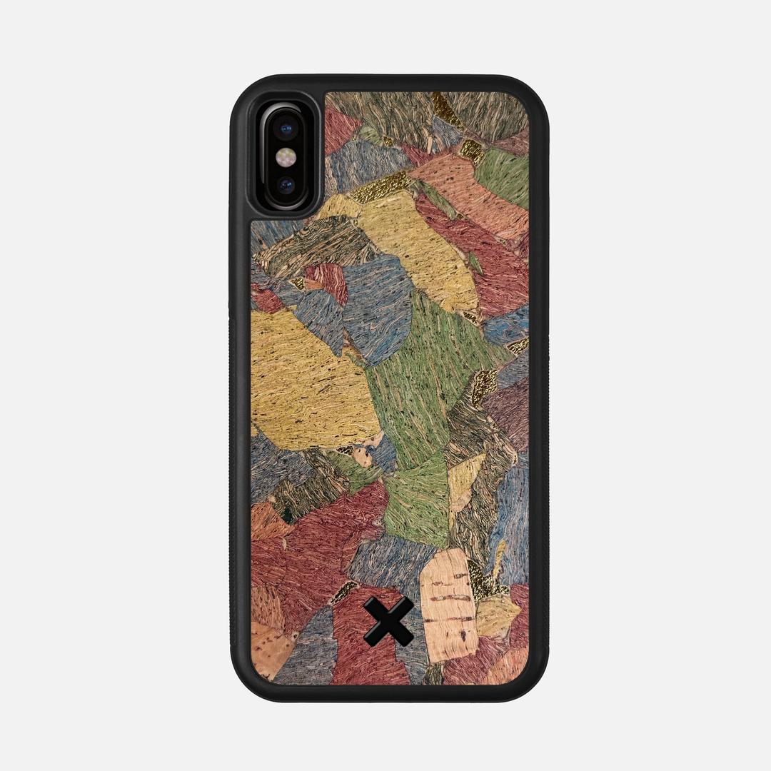 Terrazzo Cork Case for the Apple iPhone XS featuring a Genuine Cork backer with the Keyway X Mark#Phone Model_iPhone XS