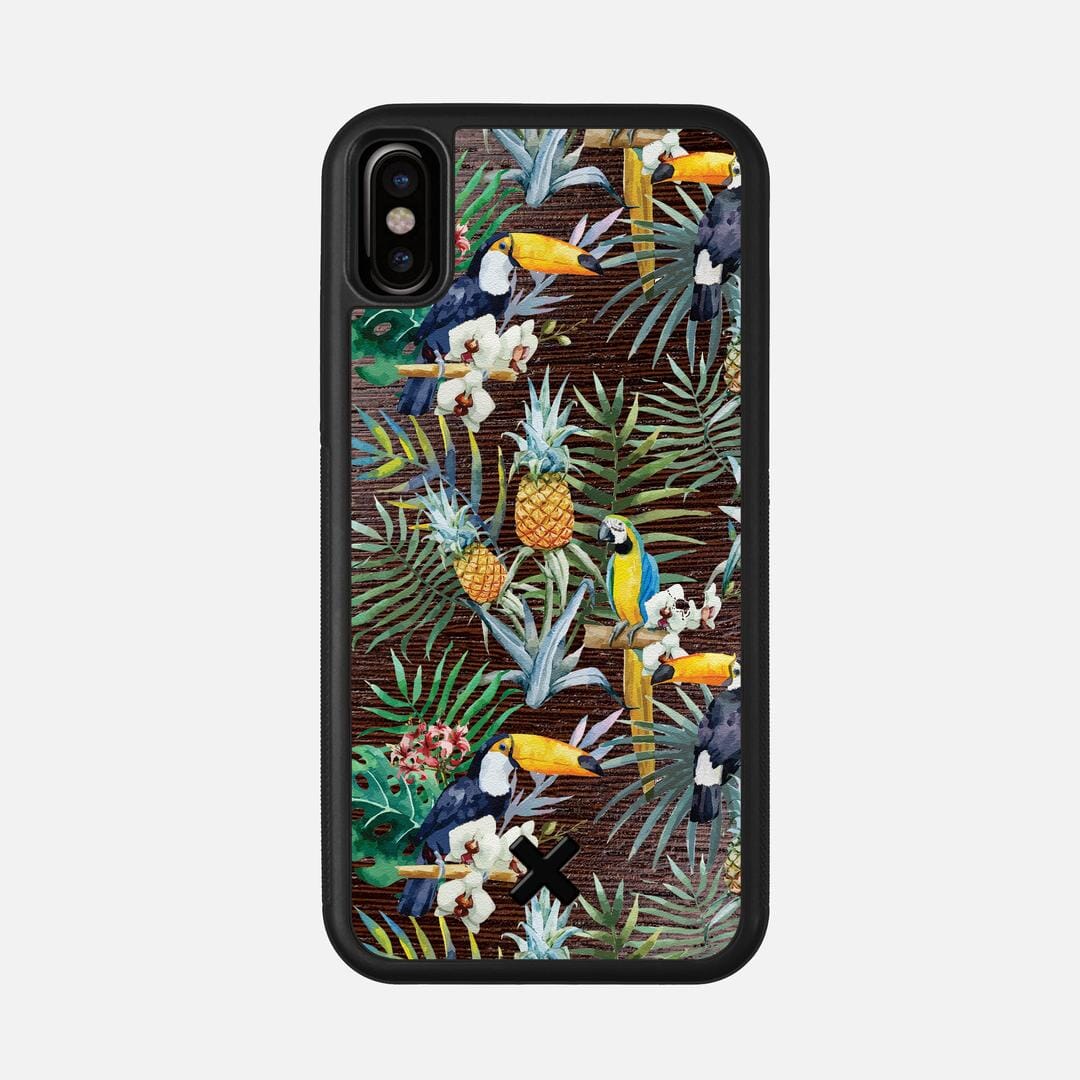 Tropic Case for the Apple iPhone XS featuring a UV Printed and Wenge Wood backer with the Keyway X Mark#Phone Model_iPhone XS