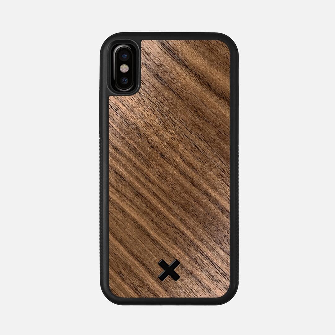 Walnut Pure Case for the Apple iPhone XS featuring a Walnut Wood backer with the Keyway X Mark#Phone Model_iPhone XS