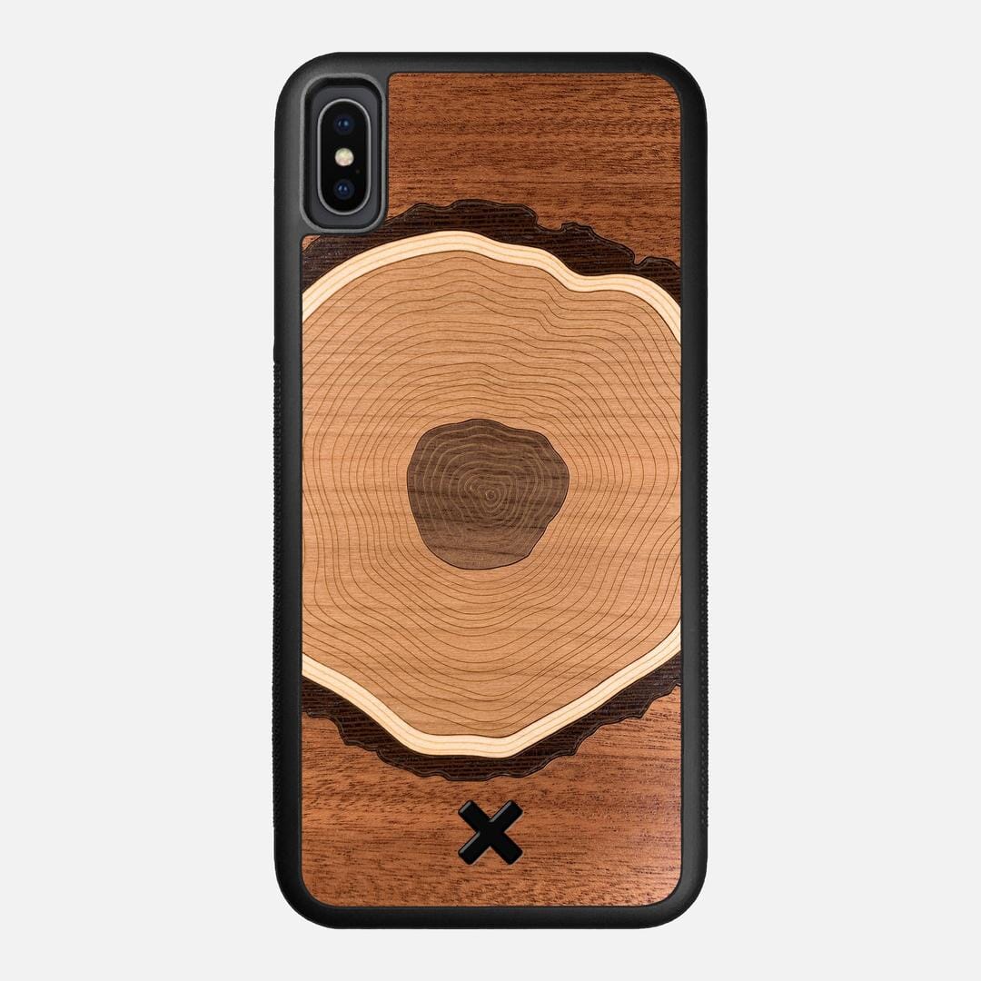 Arbor Case for the Apple iPhone XS Max featuring a Sapele, Wenge, Maple, Cherry, and Walnut Wood backer with the Keyway X Mark#Phone Model_iPhone XS Max