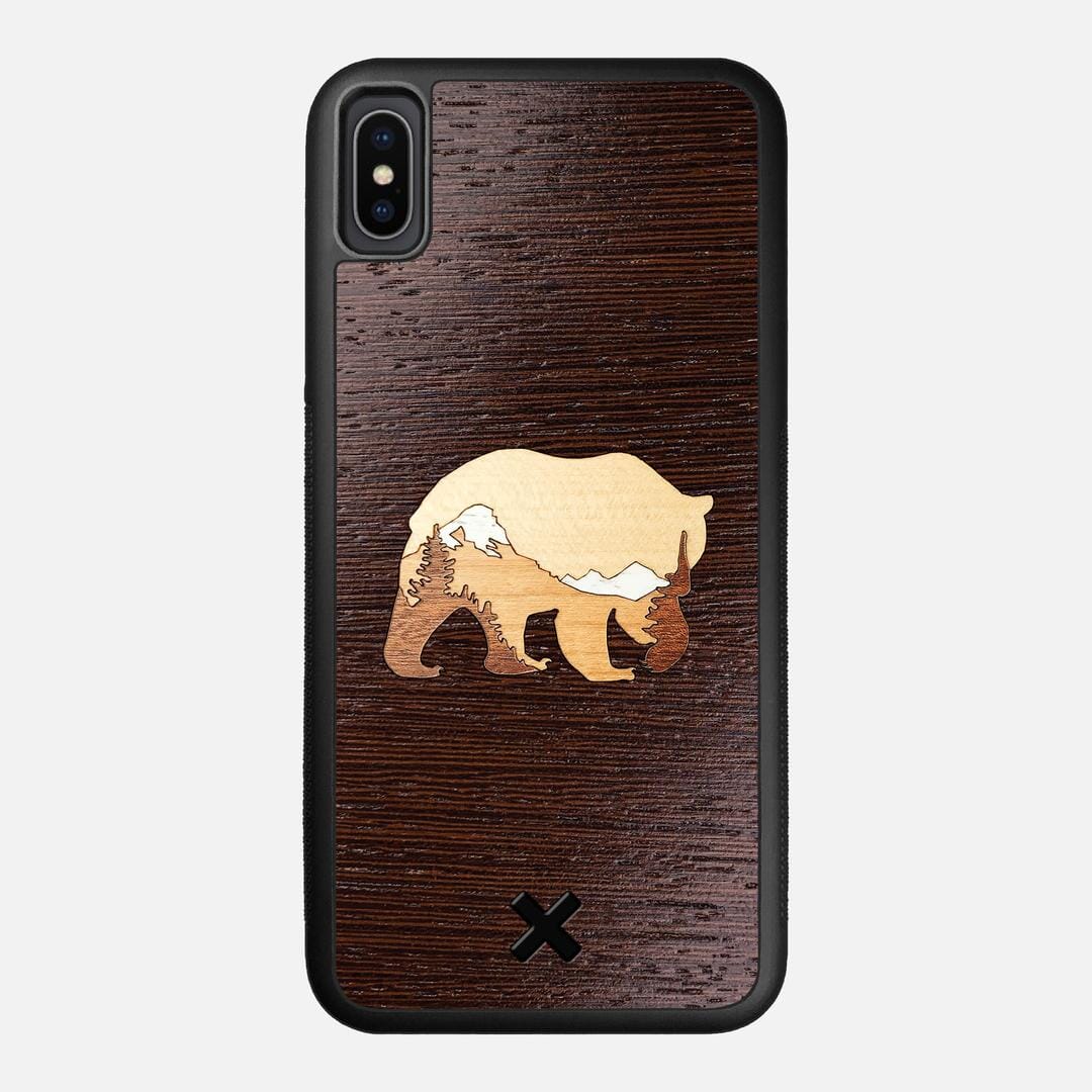 Bear Mountain Case for the Apple iPhone XS Max featuring a Wenge, Maple, Cherry, and Sapele Wood backer with the Keyway X Mark#Phone Model_iPhone XS Max