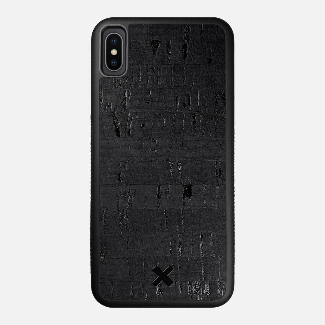 Black Cork Case for the Apple iPhone XS Max featuring a Genuine Cork backer with the Keyway X Mark#Phone Model_iPhone XS Max