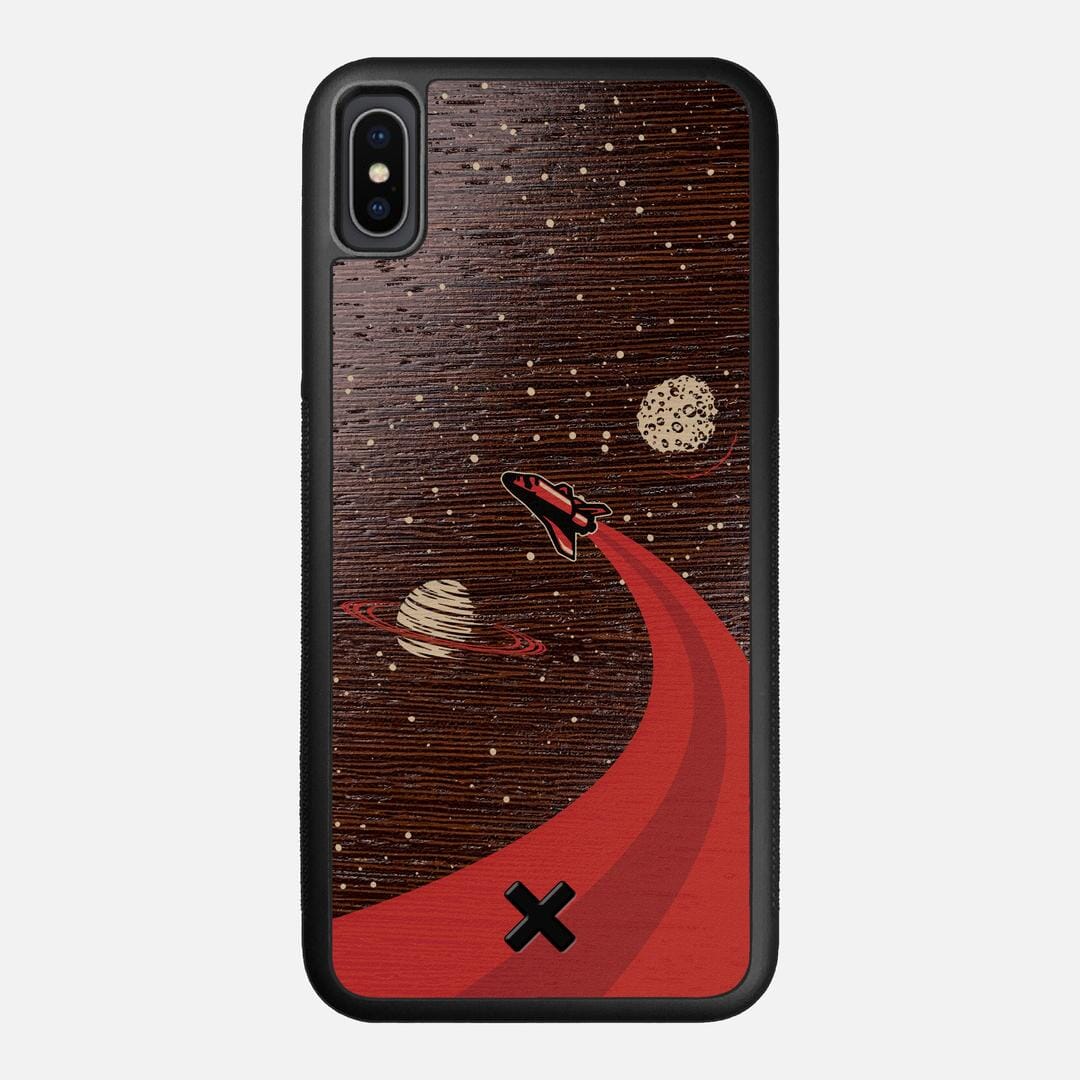 Booster Case for the Apple iPhone XS Max featuring a UV Printed Wenge Wood backer with the Keyway X Mark#Phone Model_iPhone XS Max