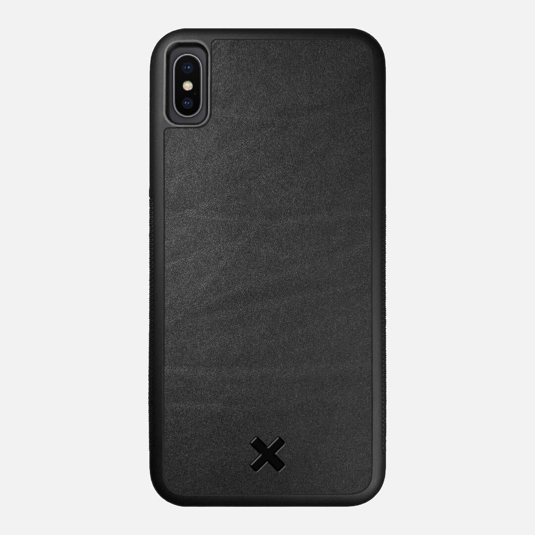 Charcoal Leather Case for the Apple iPhone XS Max featuring a Genuine Leather backer with the Keyway X Mark#Phone Model_iPhone XS Max
