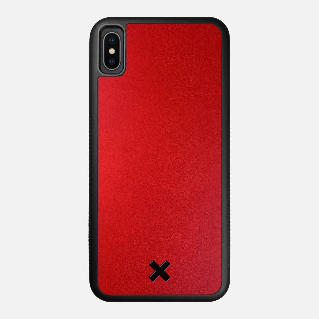 Crimson Leather Case for the Apple iPhone XS Max featuring a Genuine Leather backer with the Keyway X Mark#Phone Model_iPhone XS Max