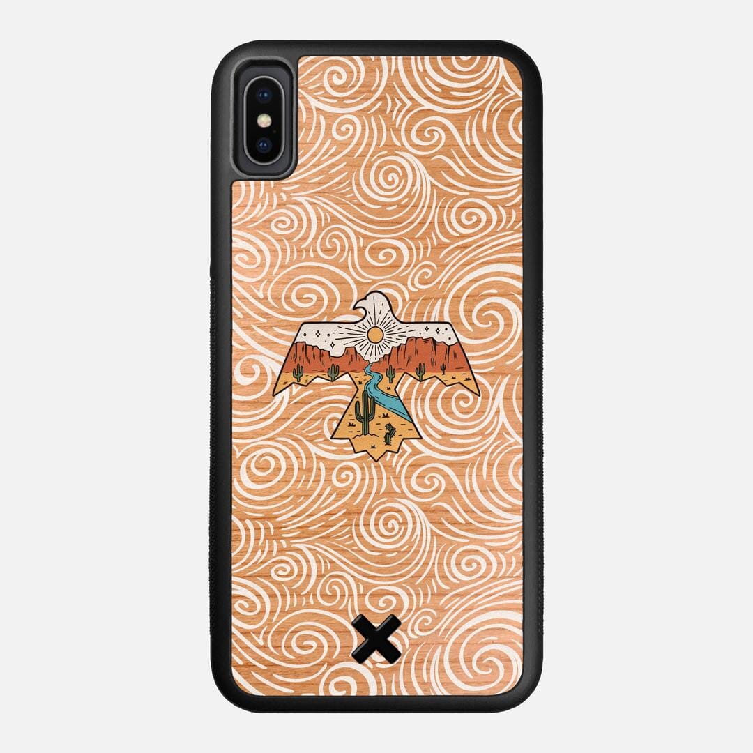 Eagle Case for the Apple iPhone XS Max featuring a UV Printed Cherry Wood backer with the Keyway X Mark#Phone Model_iPhone XS Max