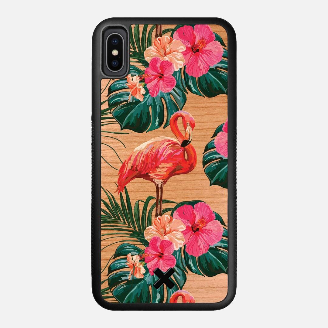 Flamingo Case for the Apple iPhone XS Max featuring a UV Printed Cherry Wood backer with the Keyway X Mark#Phone Model_iPhone XS Max