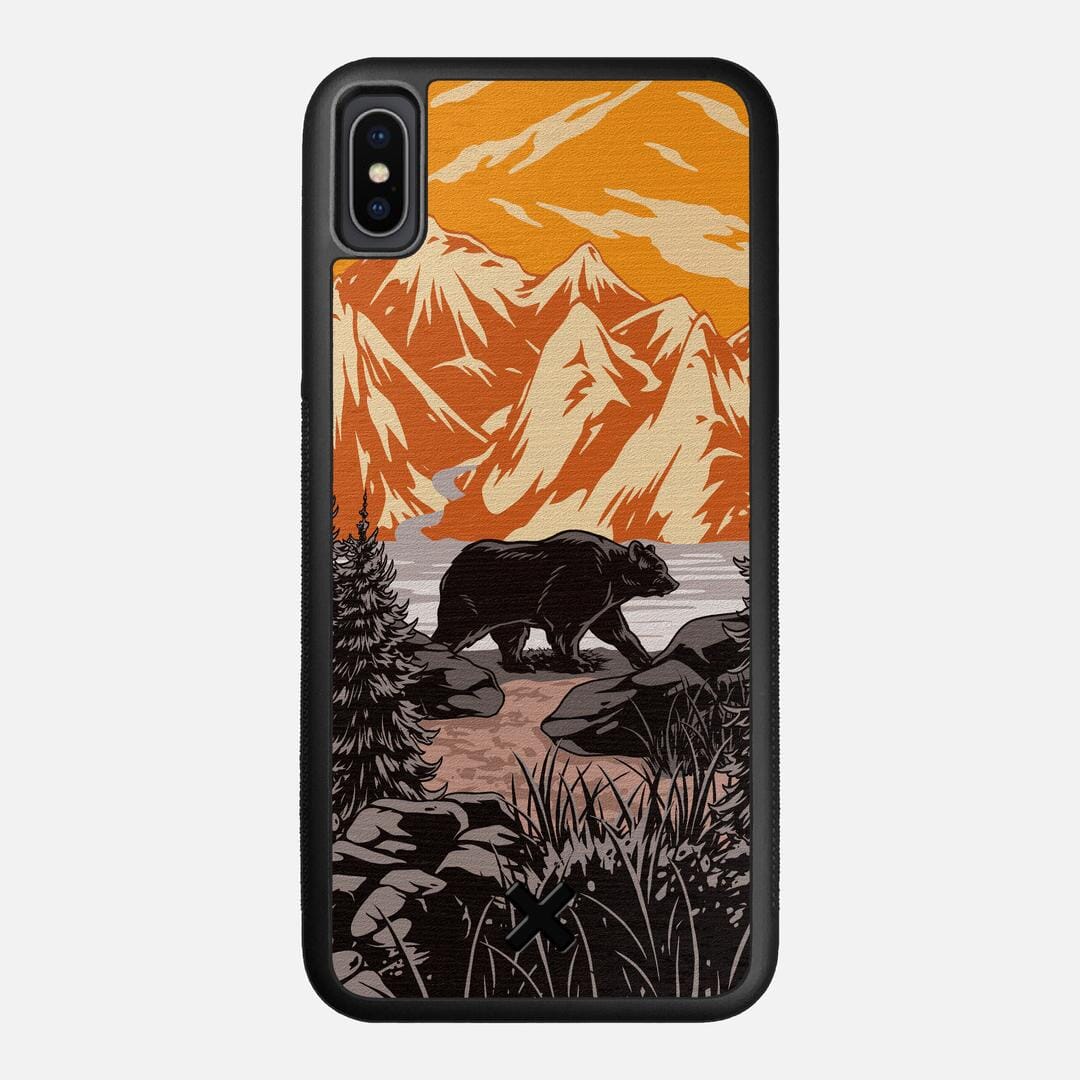 Kodiak Case for the Apple iPhone XS Max featuring a UV Printed Wenge Wood backer with the Keyway X Mark#Phone Model_iPhone XS Max