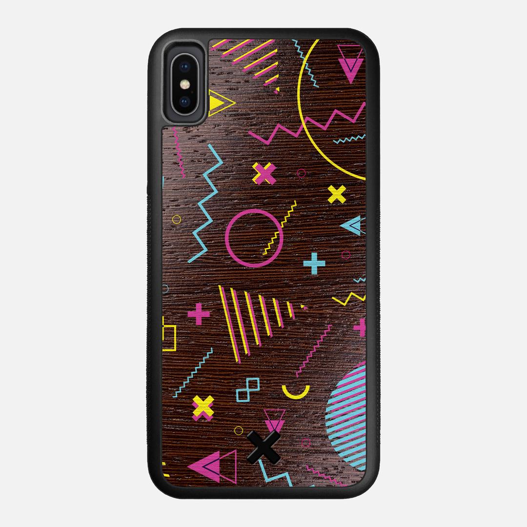 Neon Case for the Apple iPhone XS Max featuring a UV Printed Wenge Wood backer with the Keyway X Mark#Phone Model_iPhone XS Max