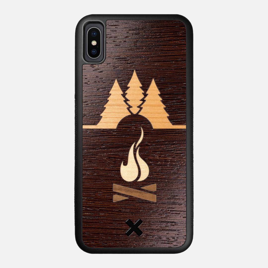 Nomad Case for the Apple iPhone XS Max featuring a Wenge, Cherry, Maple, and Walnut Wood backer with the Keyway X Mark#Phone Model_iPhone XS Max