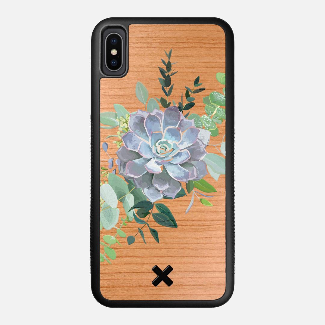 Pollux Case for the Apple iPhone XS Max featuring a UV Printed Cherry Wood backer with the Keyway X Mark#Phone Model_iPhone XS Max
