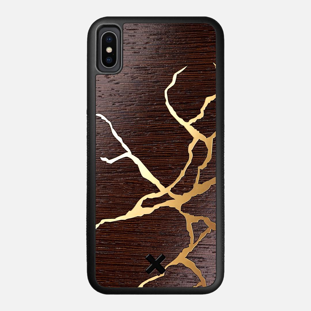 Restore Case for the Apple iPhone XS Max featuring a Gold and Wenge Wood backer with the Keyway X Mark#Phone Model_iPhone XS Max