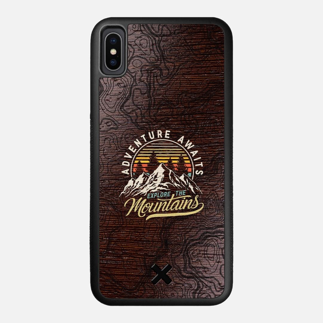 Wanderlust Case for the Apple iPhone XS Max featuring a UV Printed Wenge Wood backer with the Keyway X Mark#Phone Model_iPhone XS Max