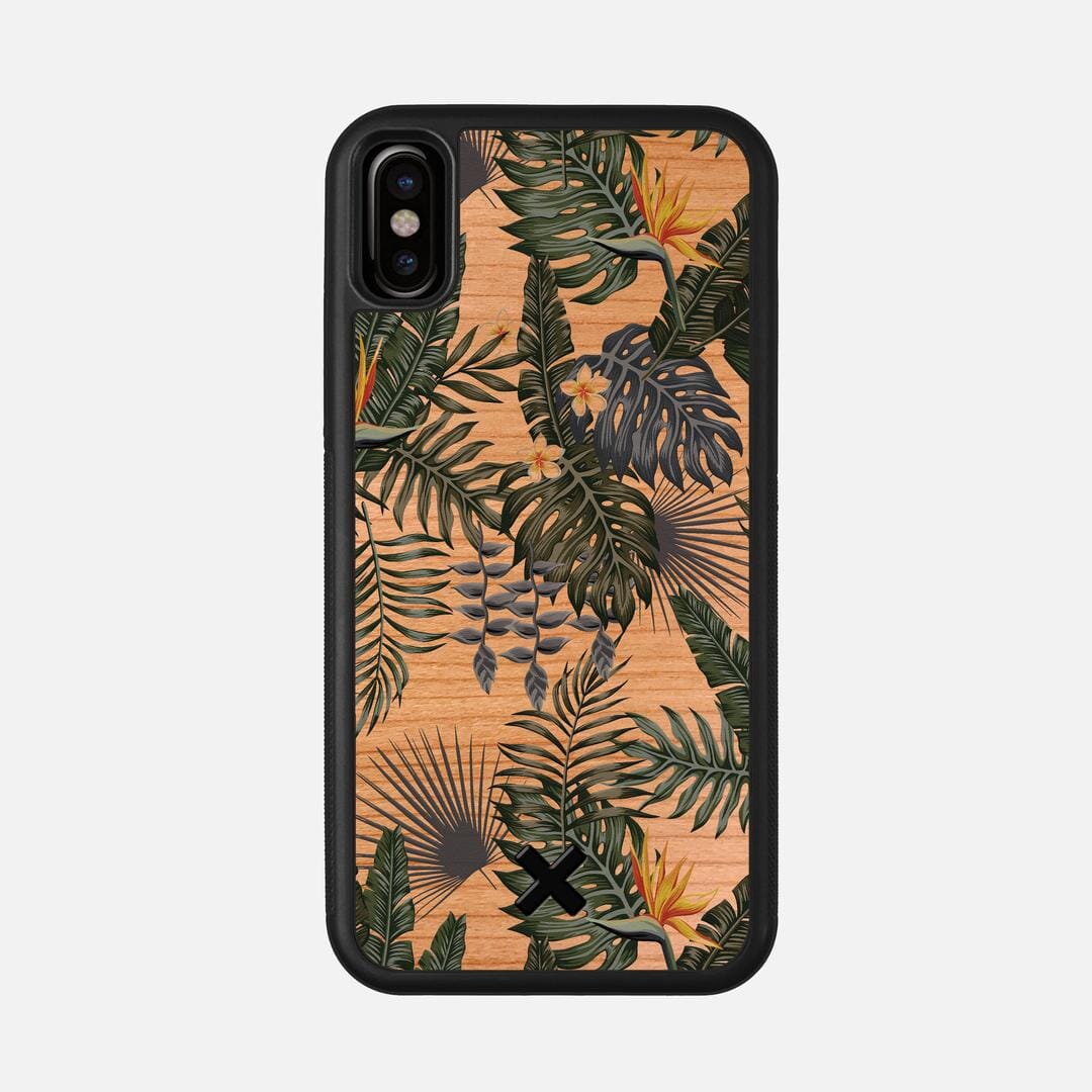 Flora Case for the Apple iPhone X featuring a UV Printed Cherry Wood backer with the Keyway X Mark#Phone Model_iPhone X