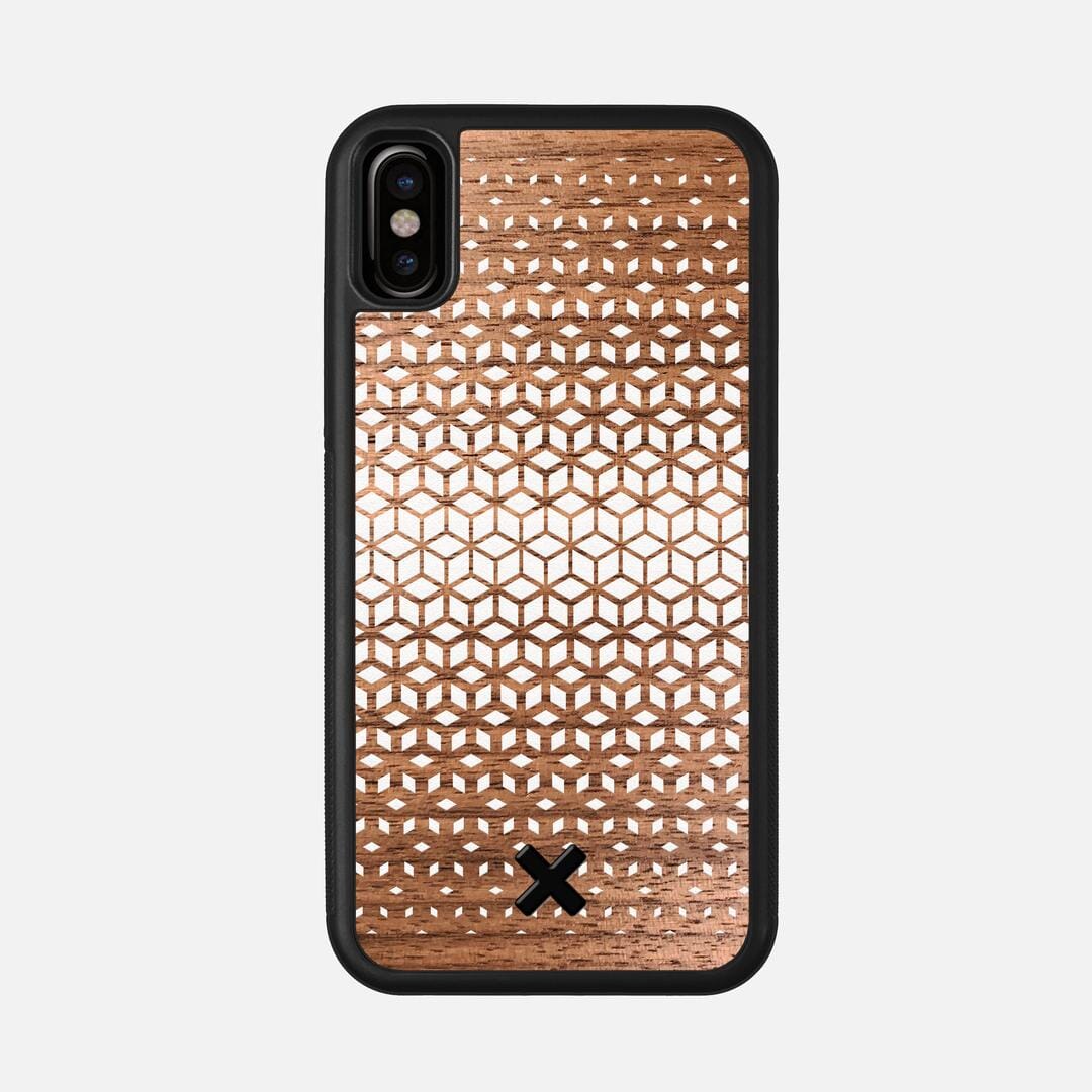 Geo Case for the Apple iPhone X featuring a UV Printed Walnut Wood backer with the Keyway X Mark#Phone Model_iPhone X