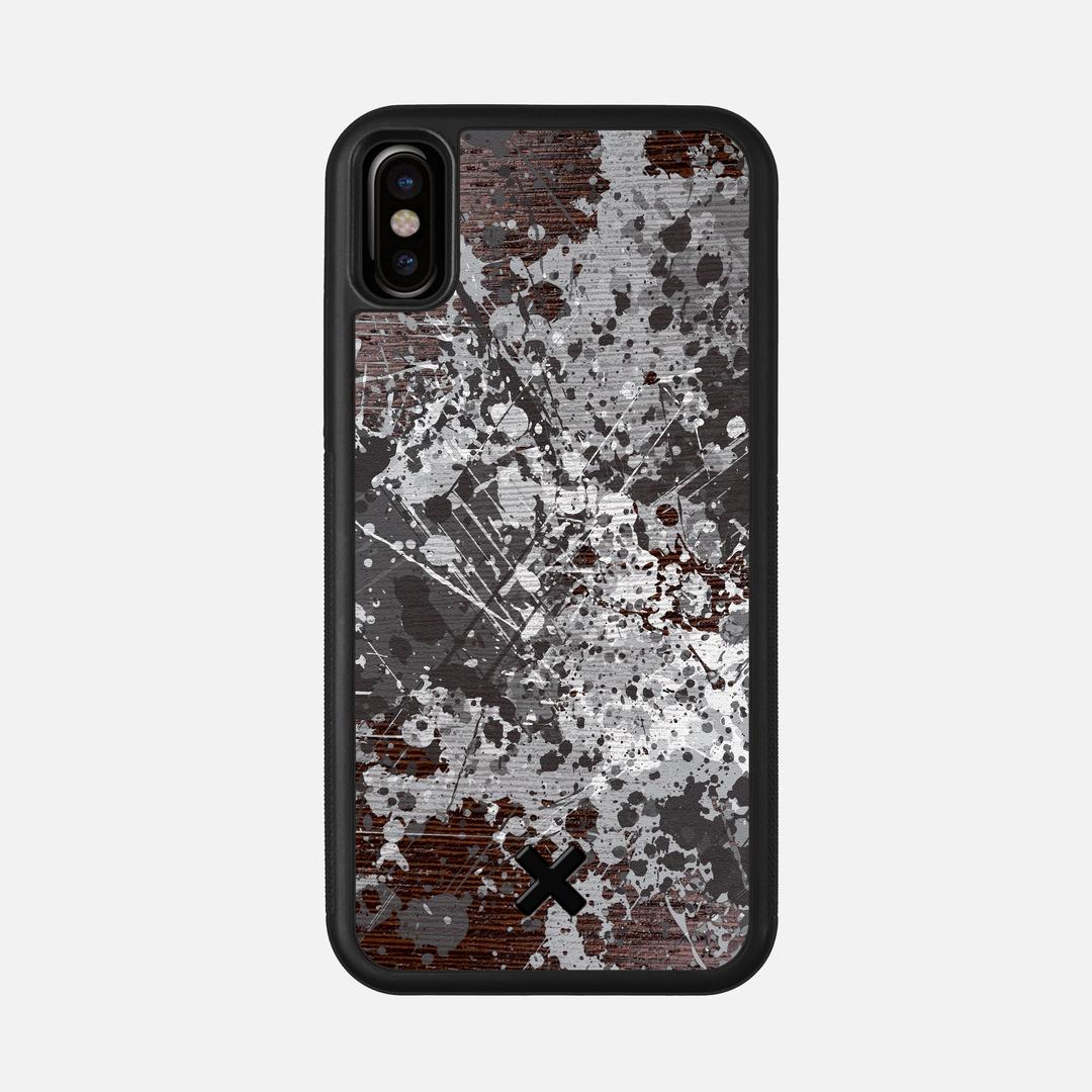 Mono Case for the Apple iPhone X featuring a UV Printed Wenge Wood backer with the Keyway X Mark#Phone Model_iPhone X