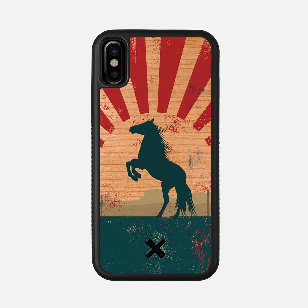 Mustang Case for the Apple iPhone X featuring a UV Printed Cherry Wood backer with the Keyway X Mark#Phone Model_iPhone X