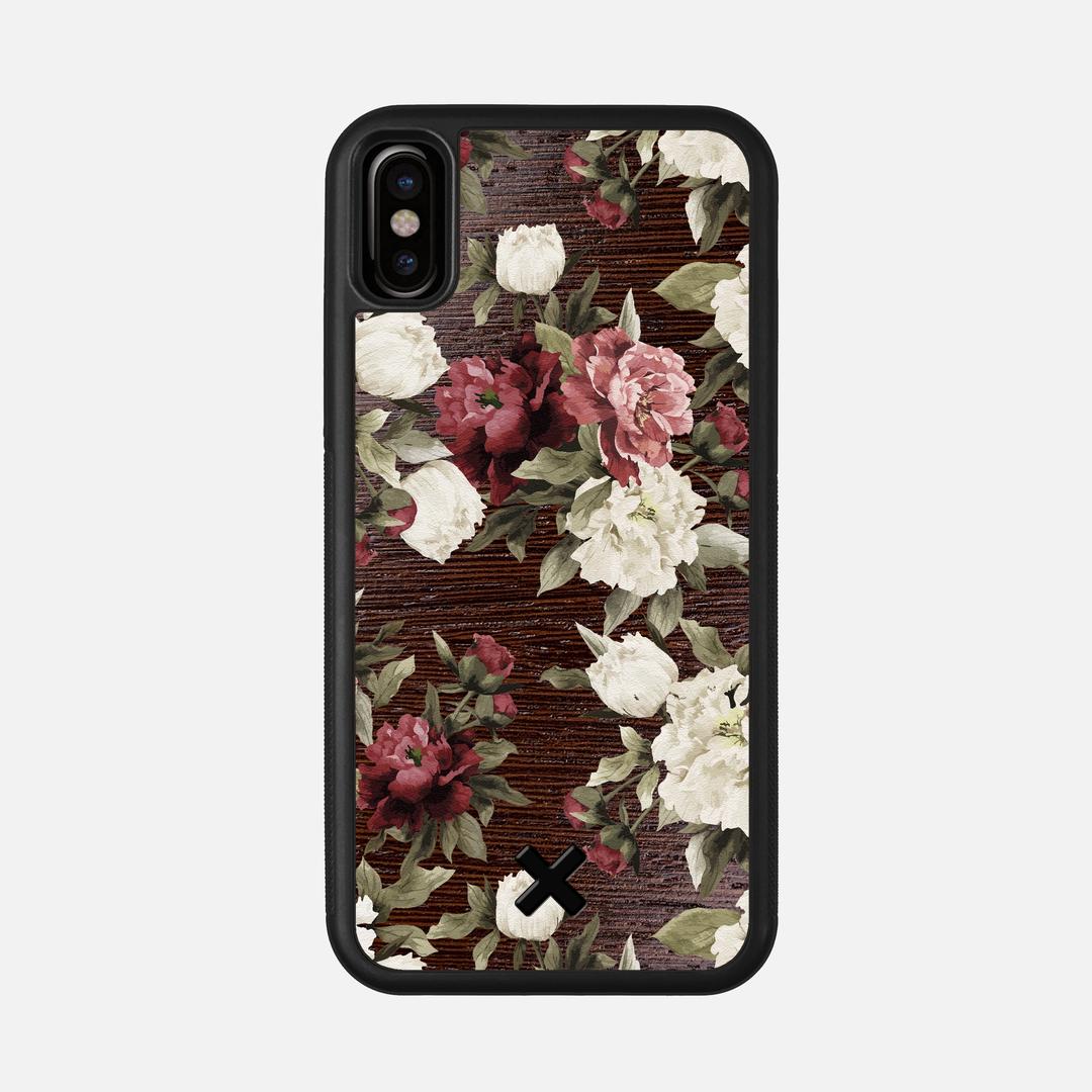 Rose Case for the Apple iPhone X featuring a UV Printed Wenge Wood backer with the Keyway X Mark#Phone Model_iPhone X