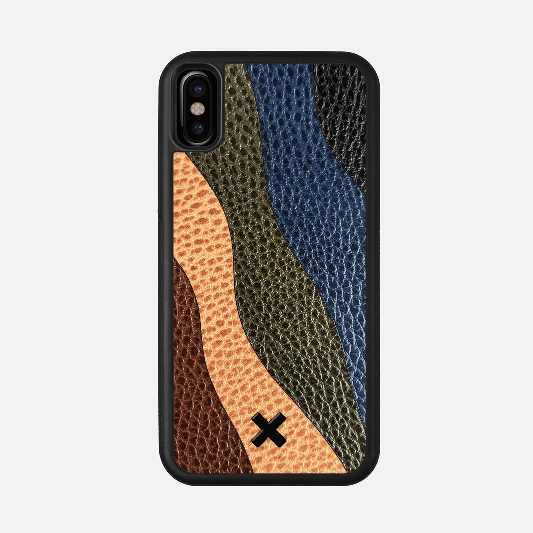 Sable Leather Case for the Apple iPhone X featuring a Genuine Leather backer with the Keyway X Mark#Phone Model_iPhone X