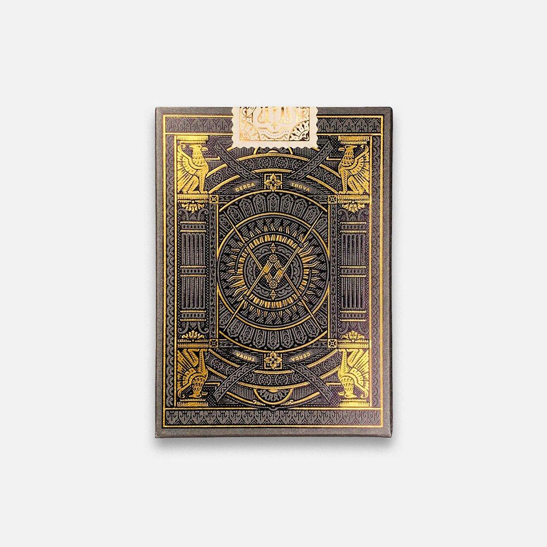 KEYWAY | Theory 11 - Black Hudson Premium Playing Cards Flat Back View