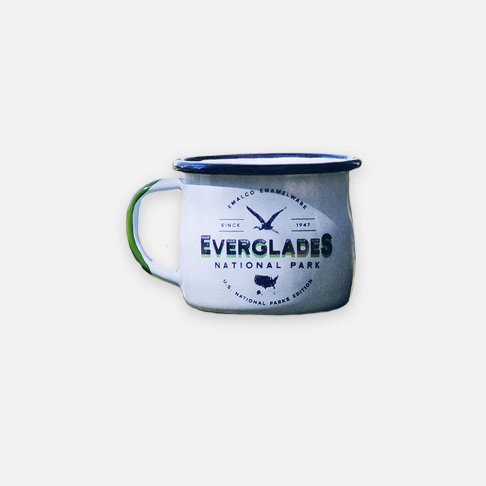 KEYWAY | Emalco - Everglades Bellied Enamel Mug, Handcrafted by Artisans in Poland, Front View