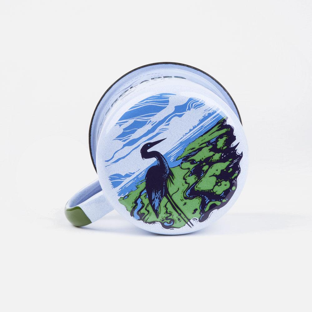 KEYWAY | Emalco - Everglades Bellied Enamel Mug, Handcrafted by Artisans in Poland, Bottom Print View