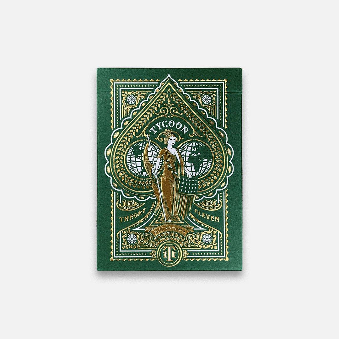 KEYWAY | Theory 11 - Green Tycoon Premium Playing Cards Flat Front View