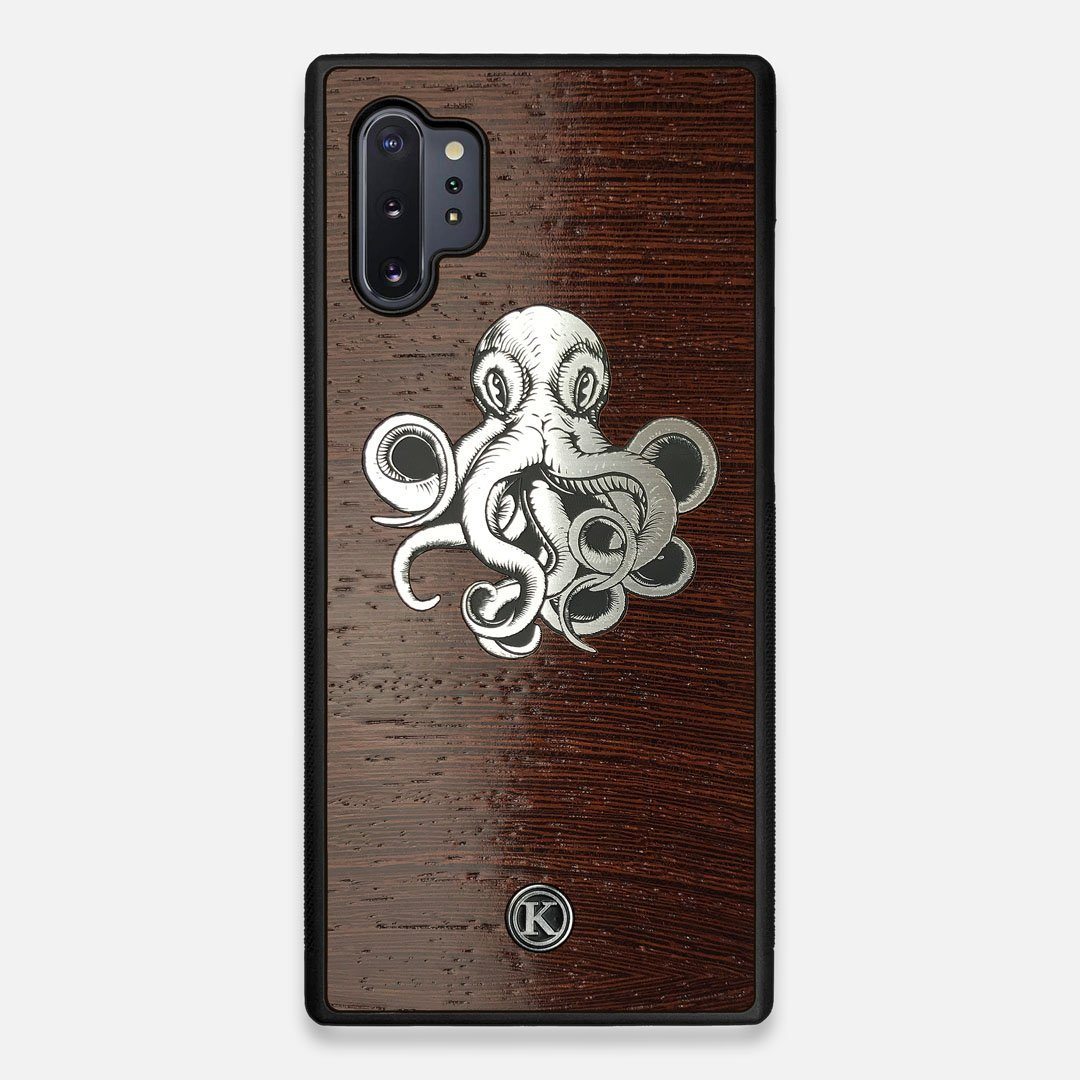 Front view of the Prize Kraken Wenge Wood Galaxy Note 10 Plus Case by Keyway Designs