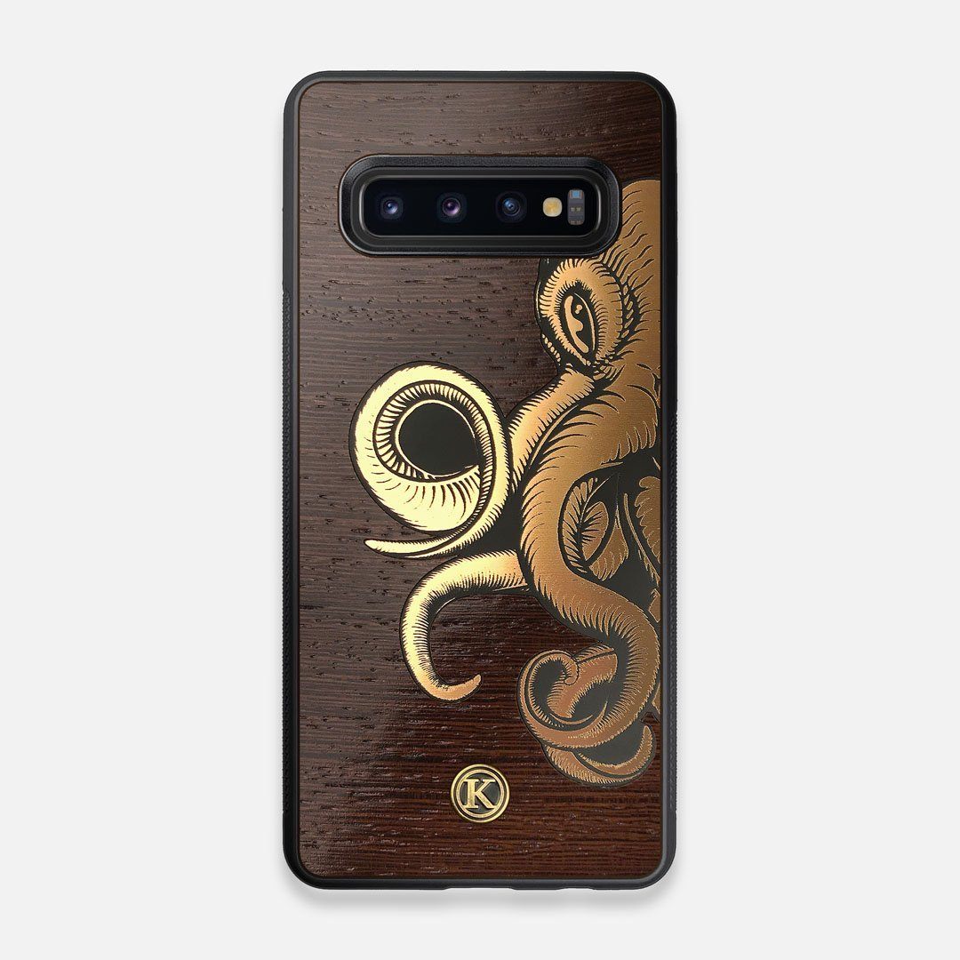TPU/PC Sides of the classic Camera, silver metallic and wood Galaxy S10 Case by Keyway Designs