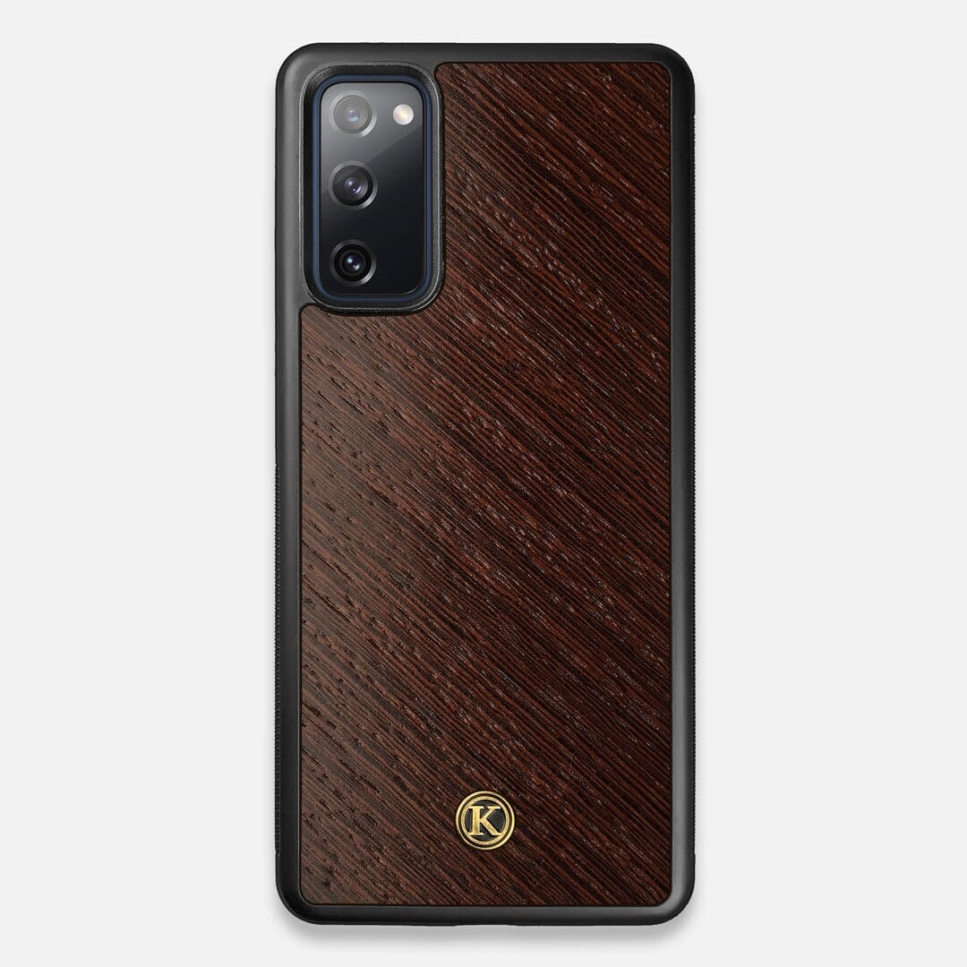 Front view of the Wenge Pure Minimalist Wood Galaxy S20 FE Case by Keyway Designs