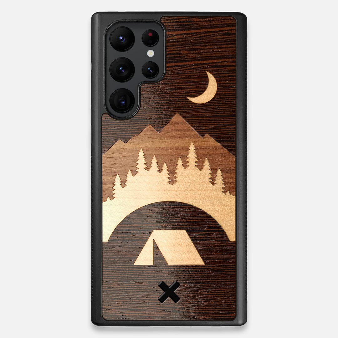 Front view of the Wilderness Wenge Wood Galaxy S22 Ultra Case by Keyway Designs