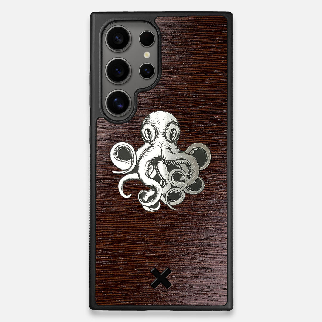 Front view of the Prize Kraken Wenge Wood Galaxy S24 Ultra Case by Keyway Designs
