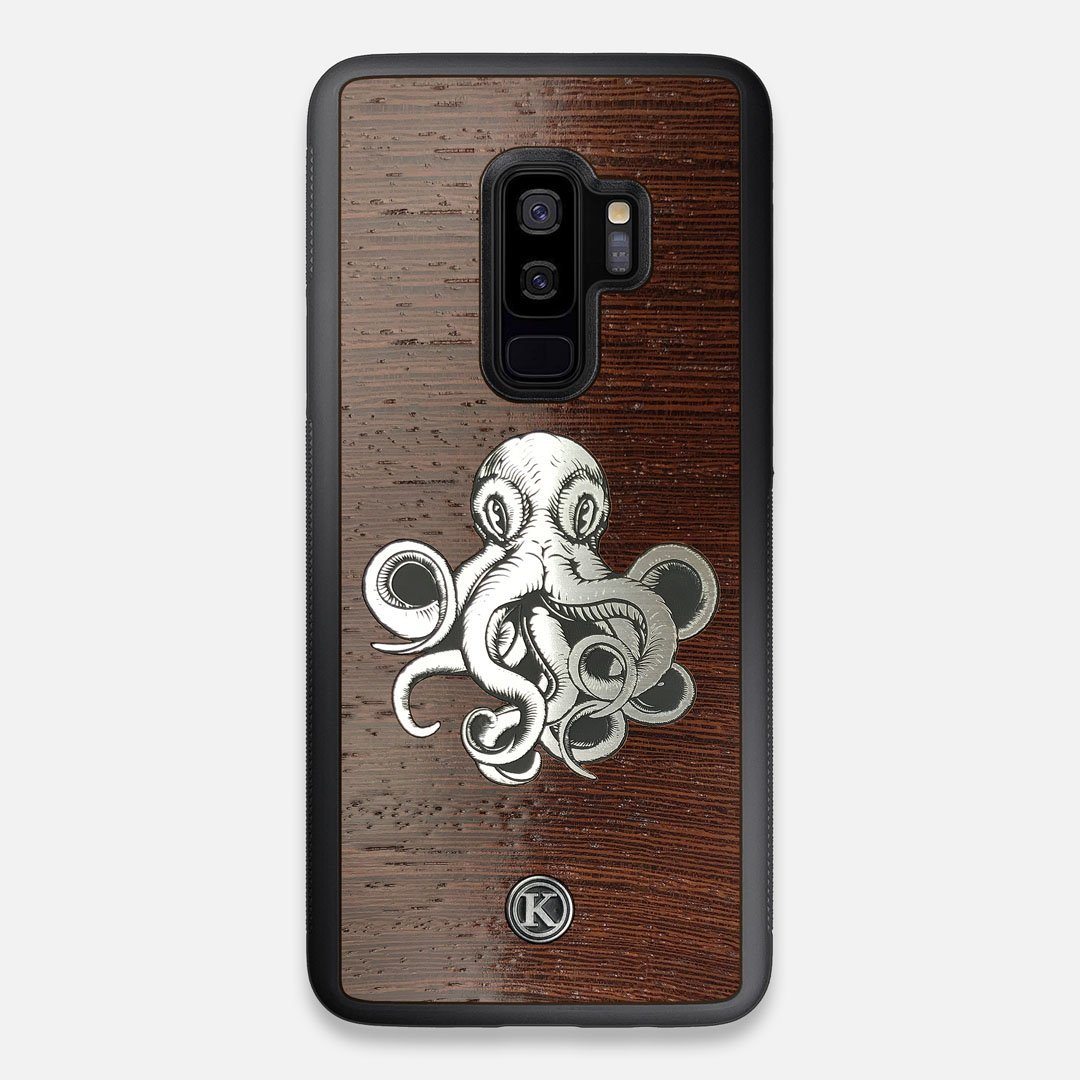 Front view of the Prize Kraken Wenge Wood Galaxy S9+ Case by Keyway Designs