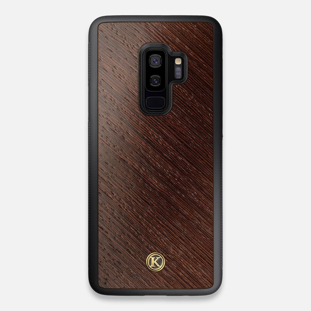 Front view of the Wenge Pure Minimalist Wood Galaxy S9+ Case by Keyway Designs