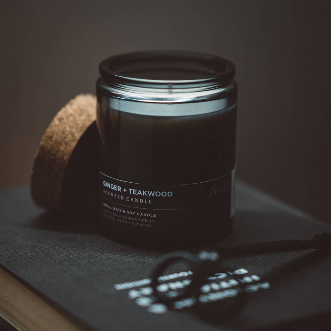 Cord + Iron - Ginger & Teakwood - Soy Handle Detailed Label