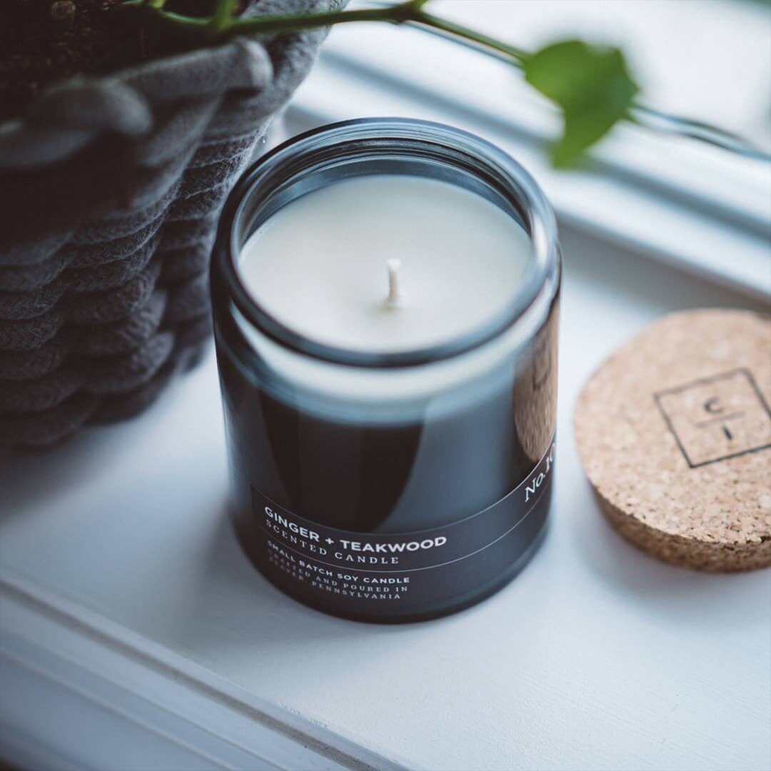 Cord + Iron - Ginger & Teakwood - Soy Handle Wick Type