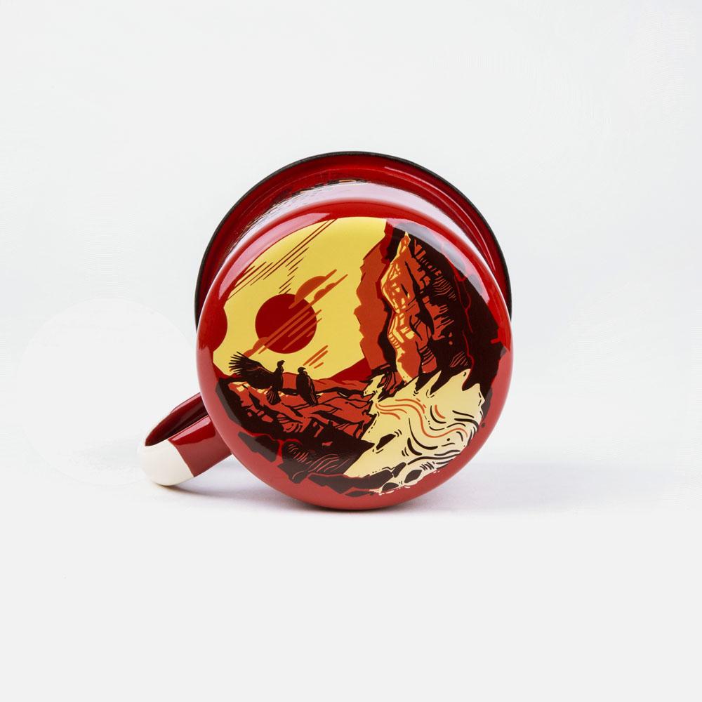 KEYWAY | Emalco - Grand Canyon Bellied Enamel Mug, Handcrafted by Artisans in Poland, Bottom Print View