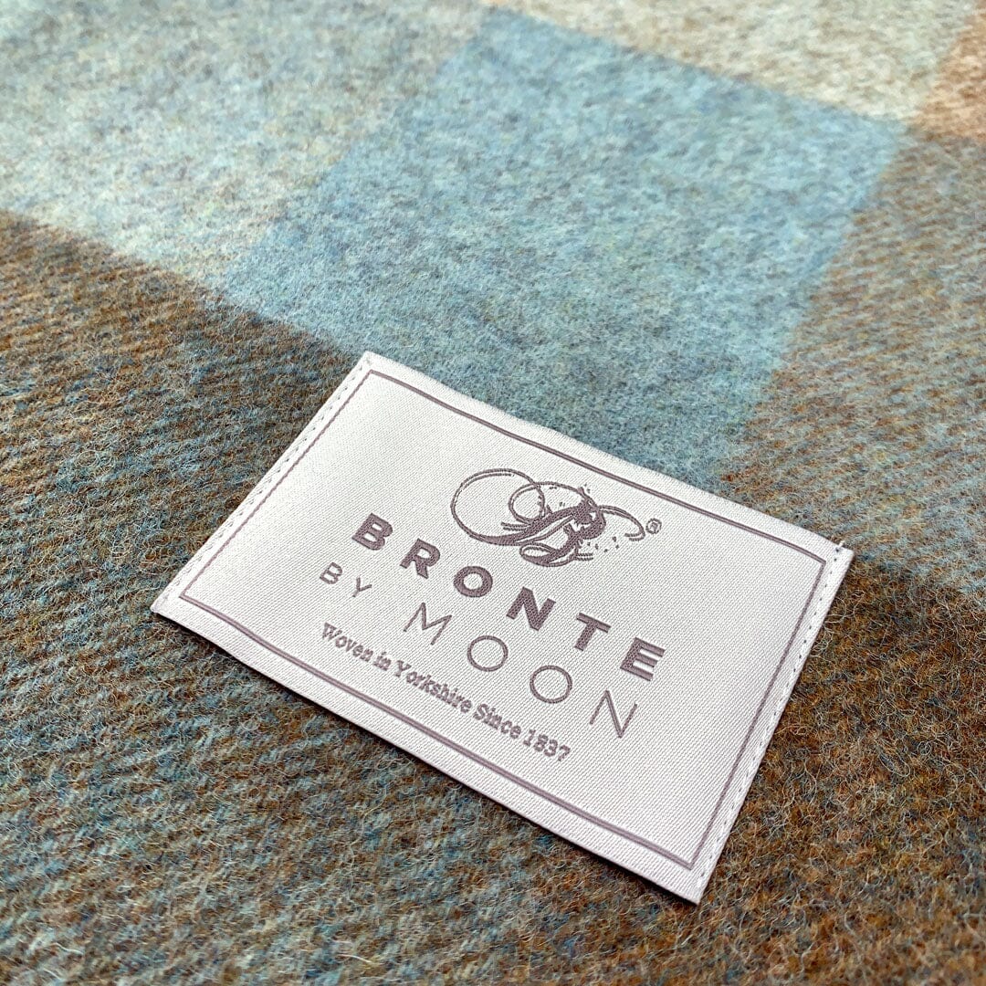 KEYWAY | Merino Camp Blanket in the Eau de Nil Colourway Bronte Moon Logo