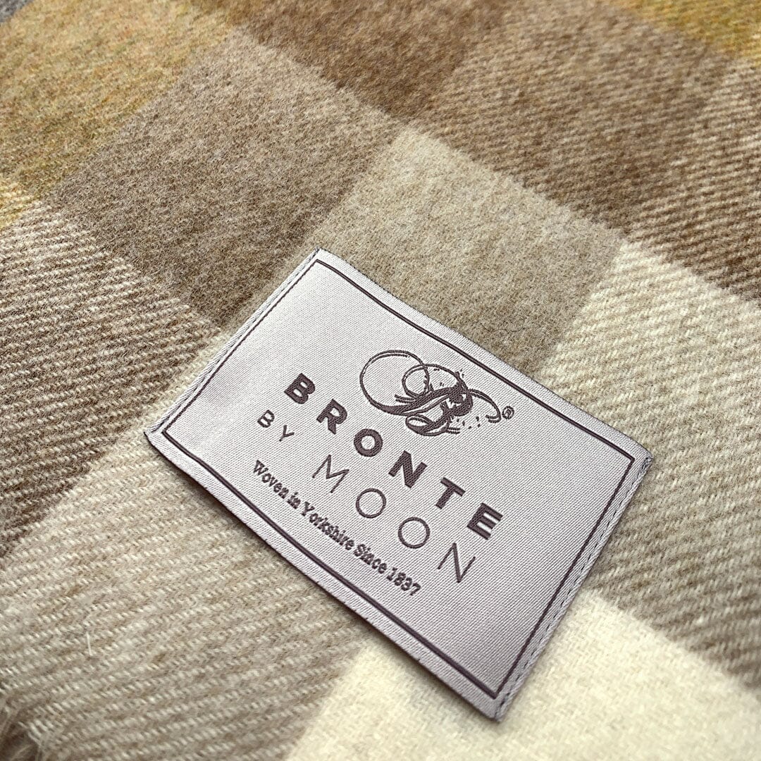 KEYWAY | Merino Camp Blanket in the Gold Colourway Bronte Moon Logo