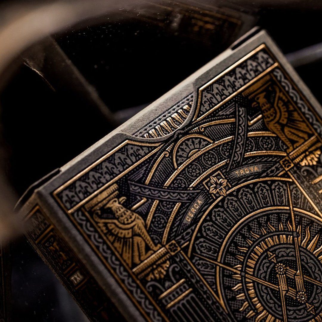 KEYWAY | Theory 11 - Black Hudson Premium Playing Cards Macro of front print