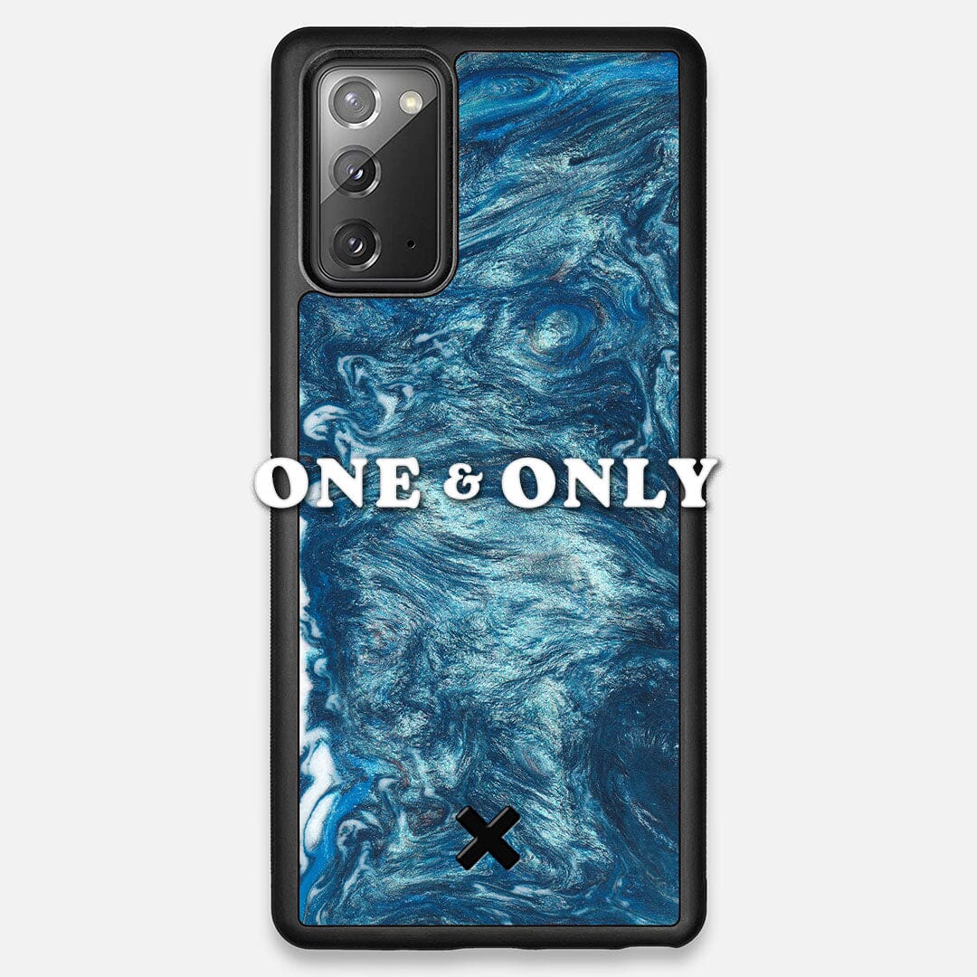 Front view of the One and Only Wood and Resin Galaxy Note 20 Case by Keyway Designs