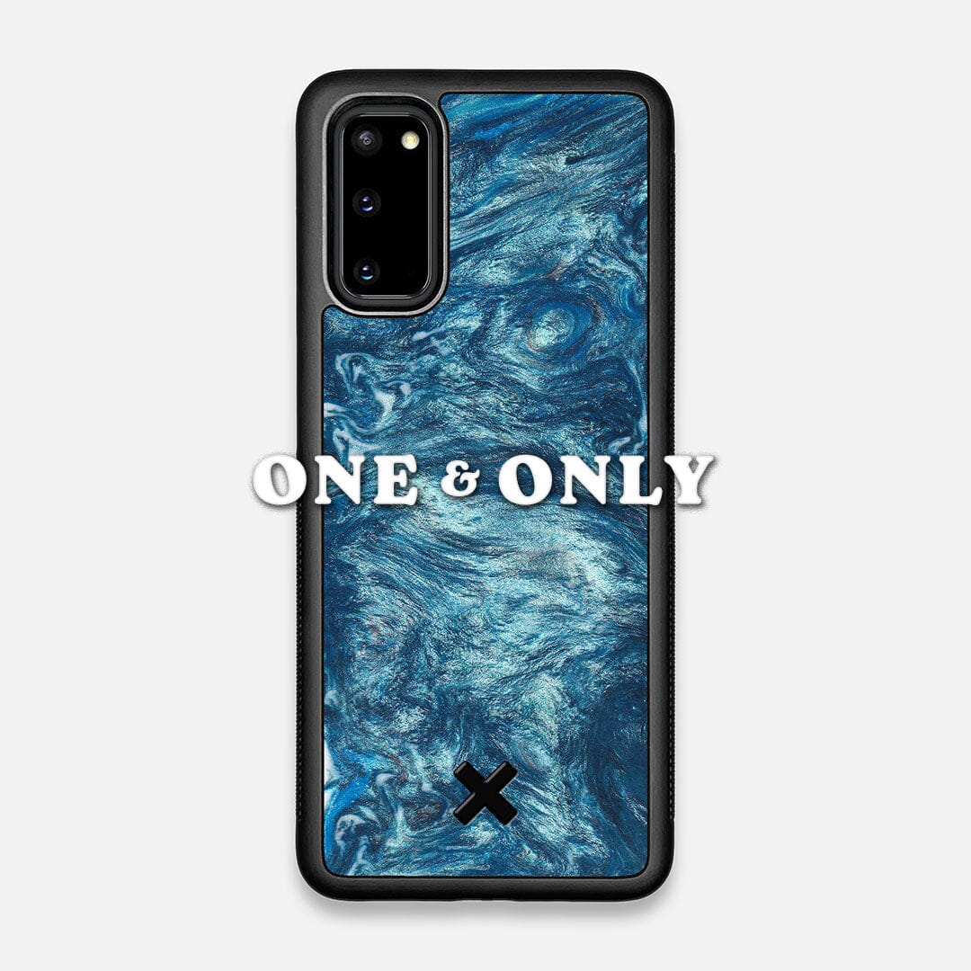 Front view of the One and Only Wood and Resin Galaxy S20 Case by Keyway Designs