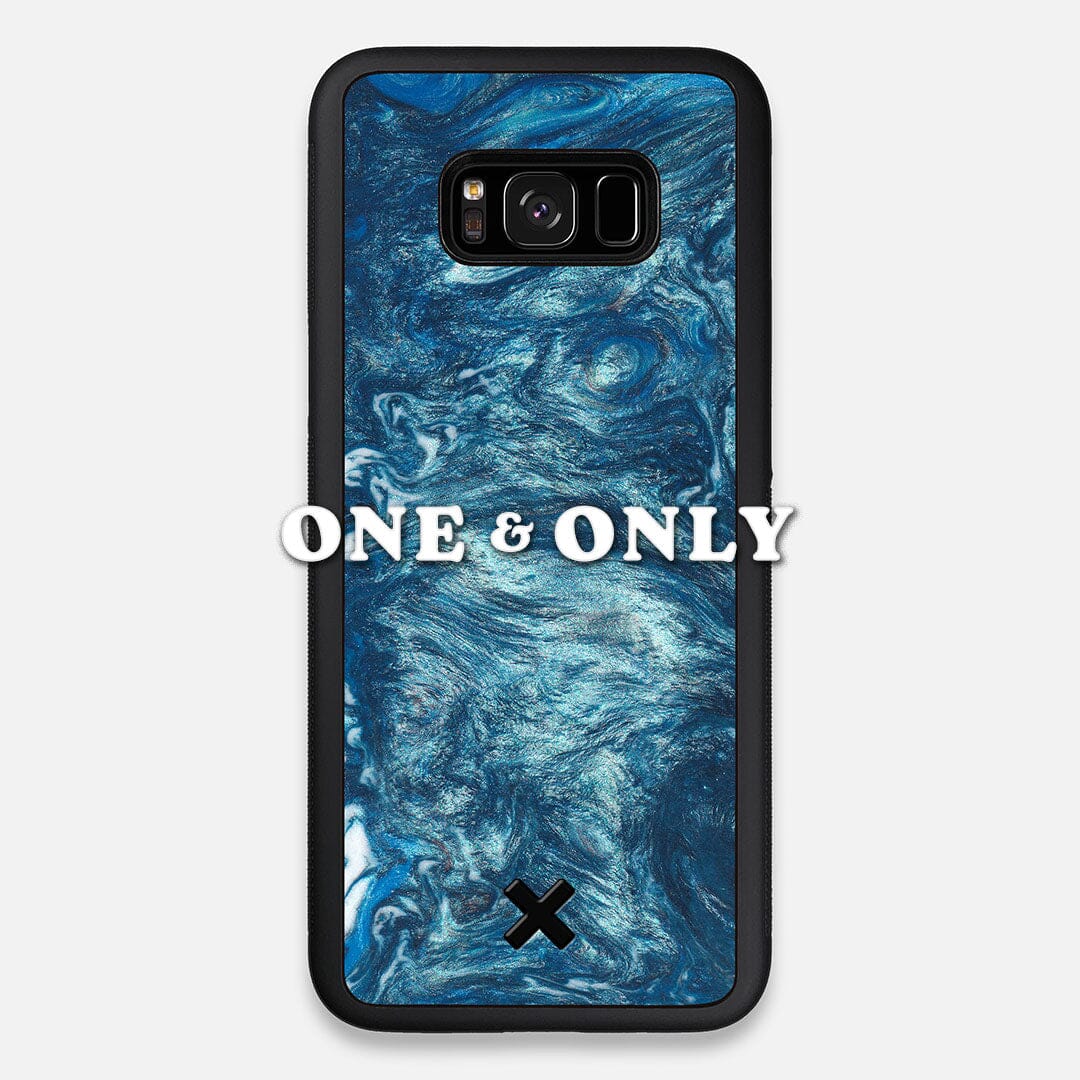 Front view of the One and Only Wood and Resin Galaxy S8+ Case by Keyway Designs