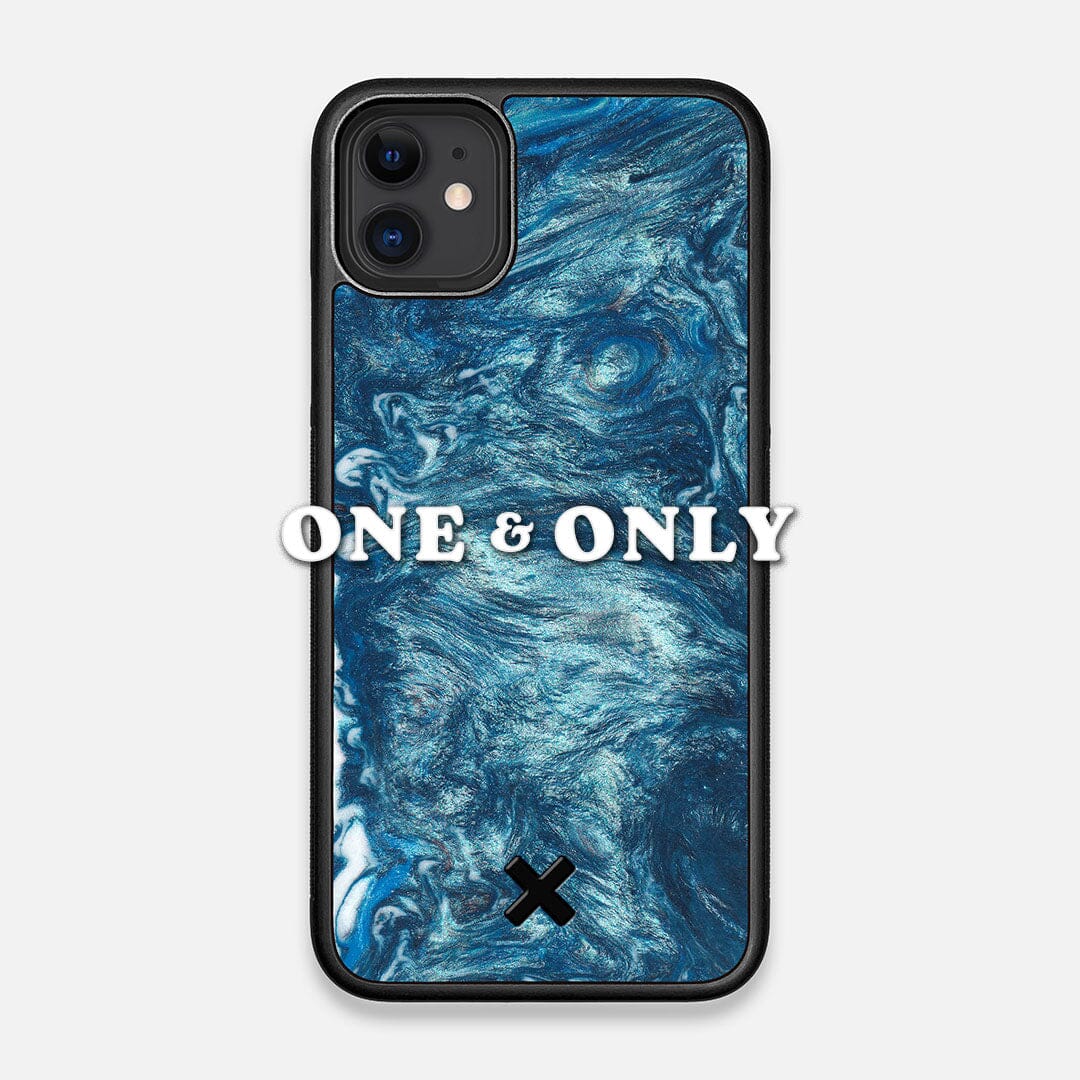 Front view of the One and Only Wood and Resin iPhone 11 Case by Keyway Designs